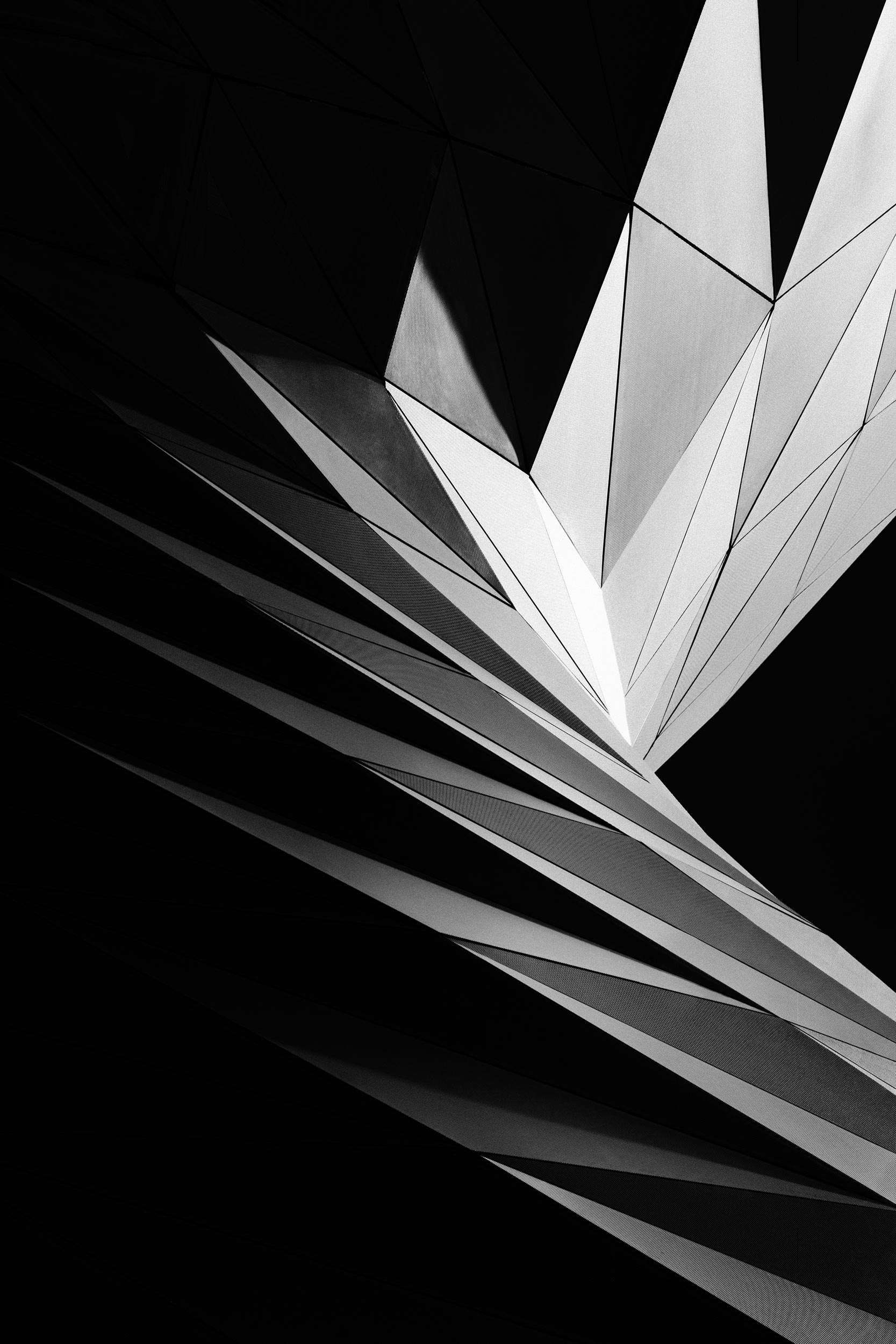 BMW World, Munich, Architecture Photography, Black & White