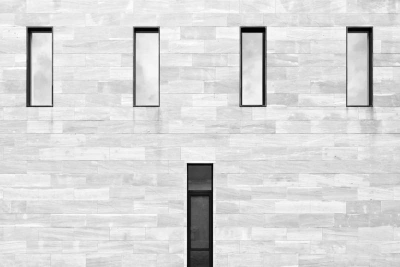 Neues Museum, Nuremberg, Black & White Minimal Architecture Photography, 2020