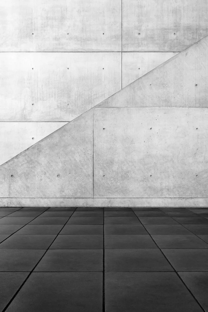 Pinakothek der Moderne, Munich, Black & White Minimal Architecture Photography, 2020