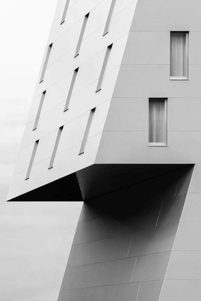 Ramada Hotel, Innsbruck, Black & White Minimal Architecture Photography, 2020