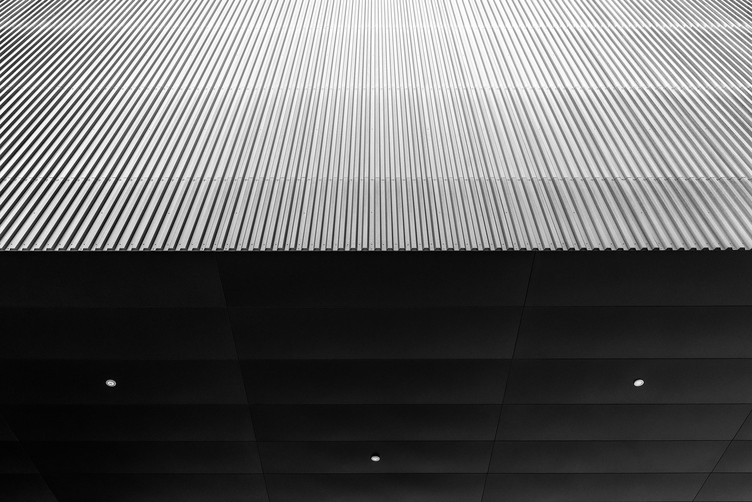 Exhibition Hall A, Innsbruck, Architecture Photography, Black & White
