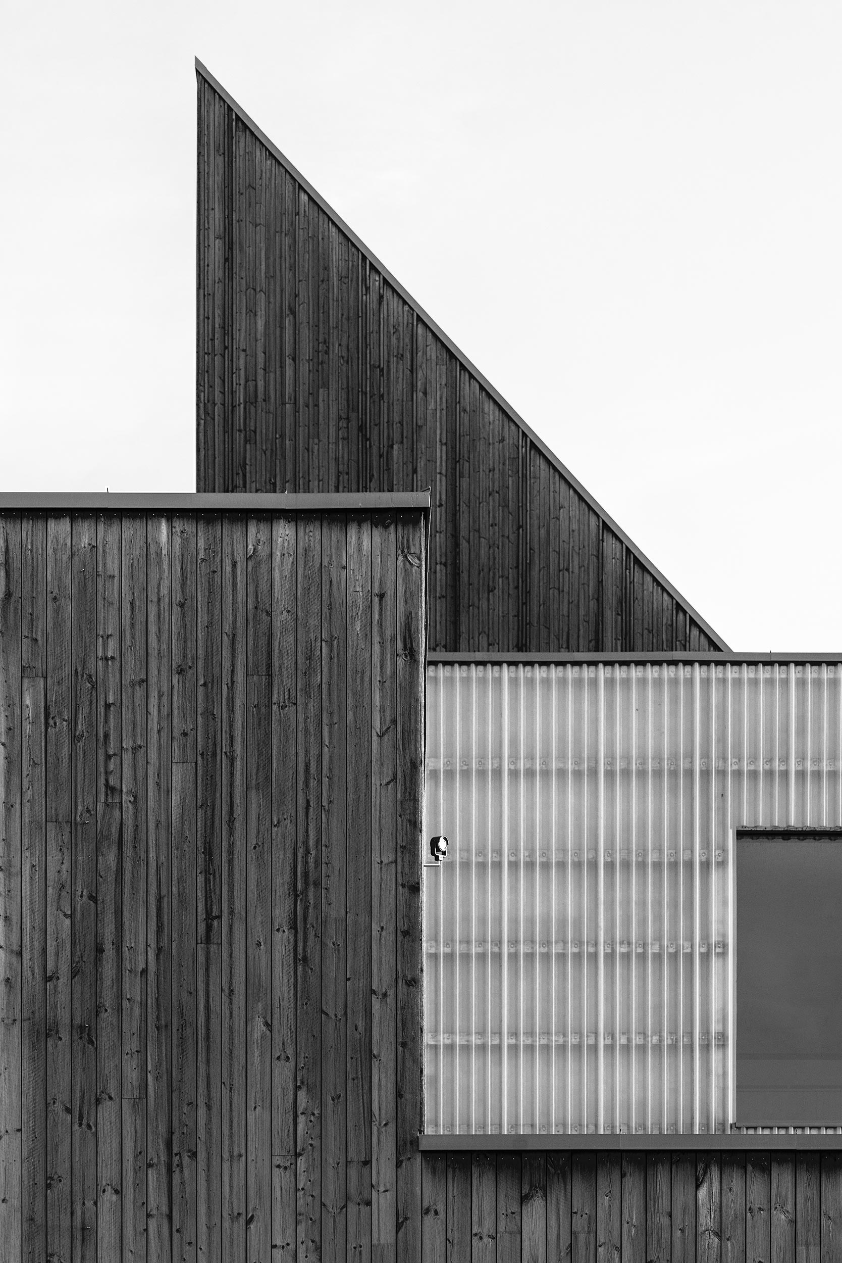 Bok & Blueshuset, Notodden, Architecture Photography, Black & White