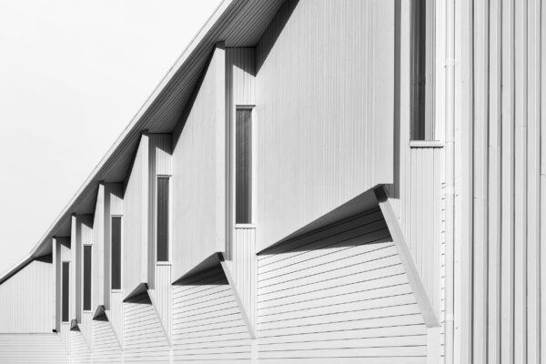 Municipal Library, Grimstad, Architecture Photography, Black & White