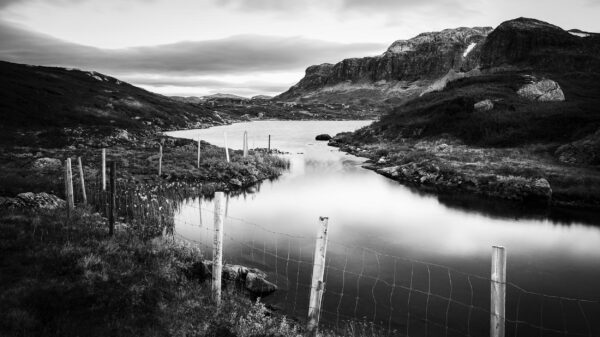 Lake, Hardangervidda National Park, Norway, Black & White Phohography