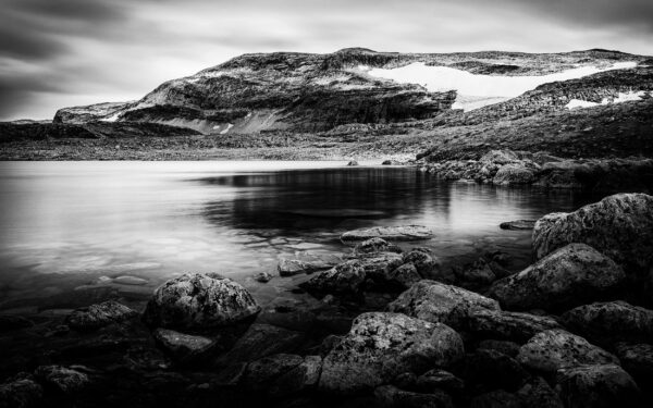 Stony Lake, Dovrefjell Sunndalsfjella National Park, Norway, Black & White Phohography