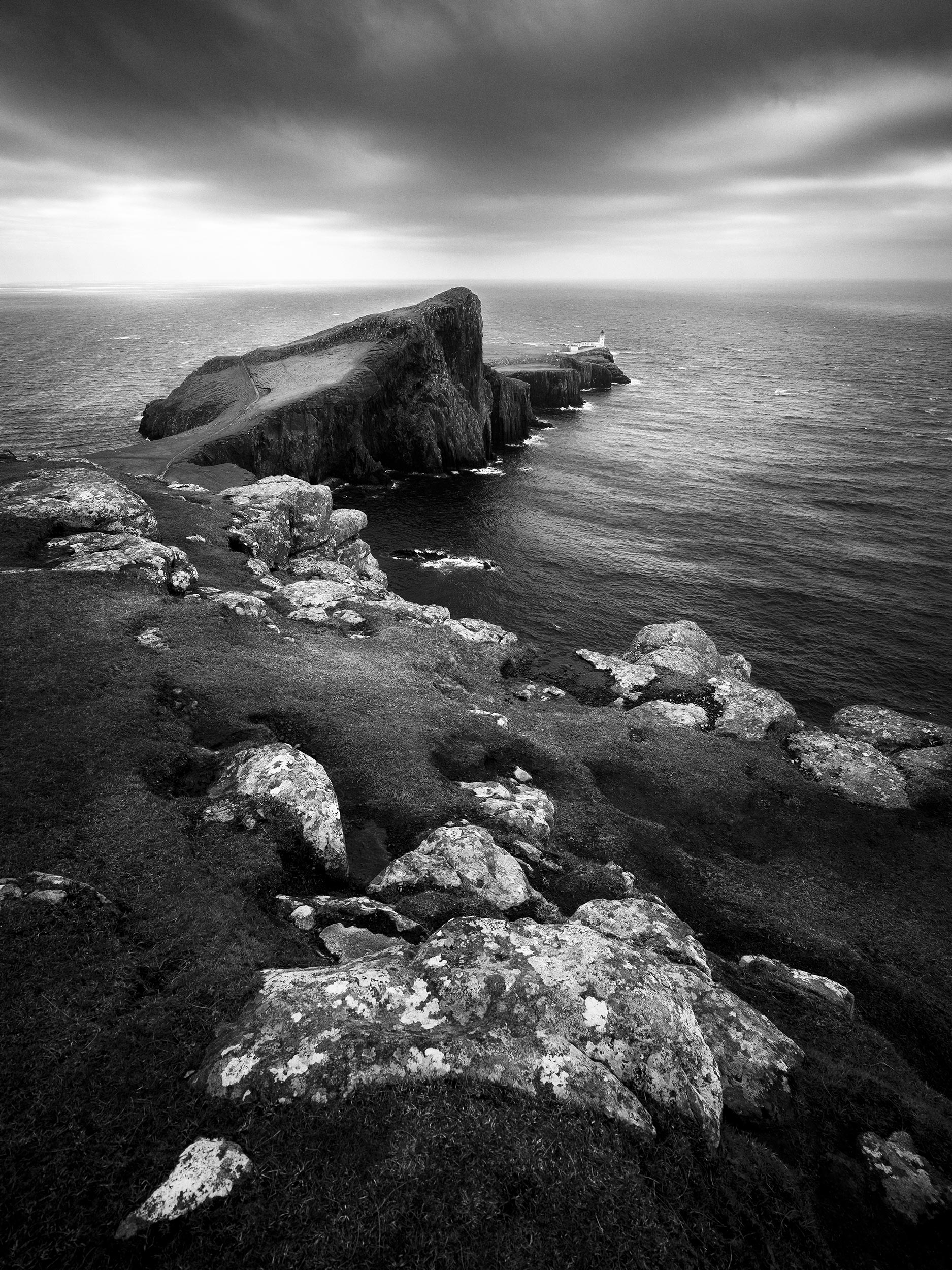 Neist Point, Isle of Skye, Scotland, Outer Hebrides, Black & White