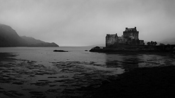Eilean Donan Castle, Scotland, Black & White
