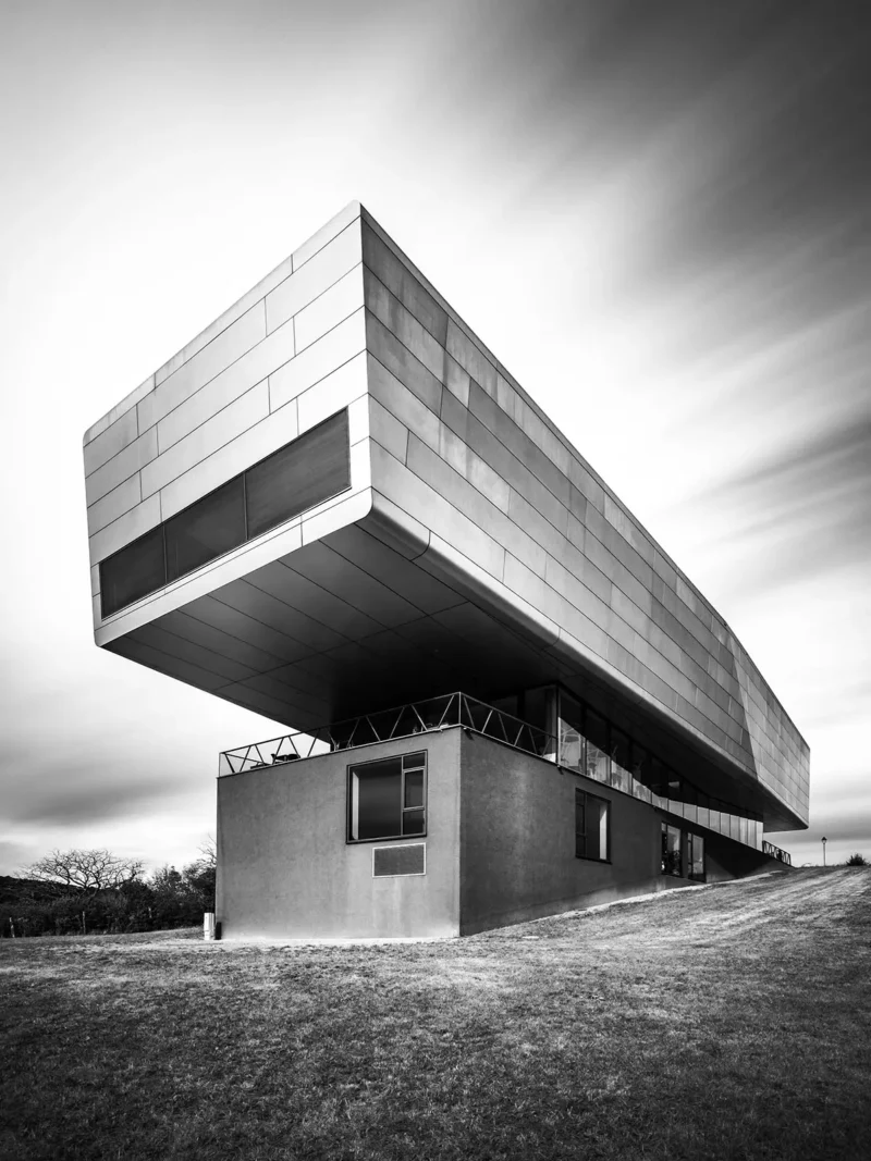 Arche Nebra, Nebra, Black & White Minimal Architecture Photography, 2020