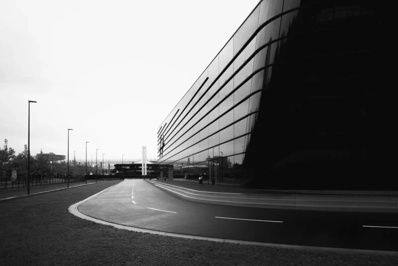 NürnbergMesse Hall 3C, Nuremberg, Black & White Minimal Architecture Photography, 2021
