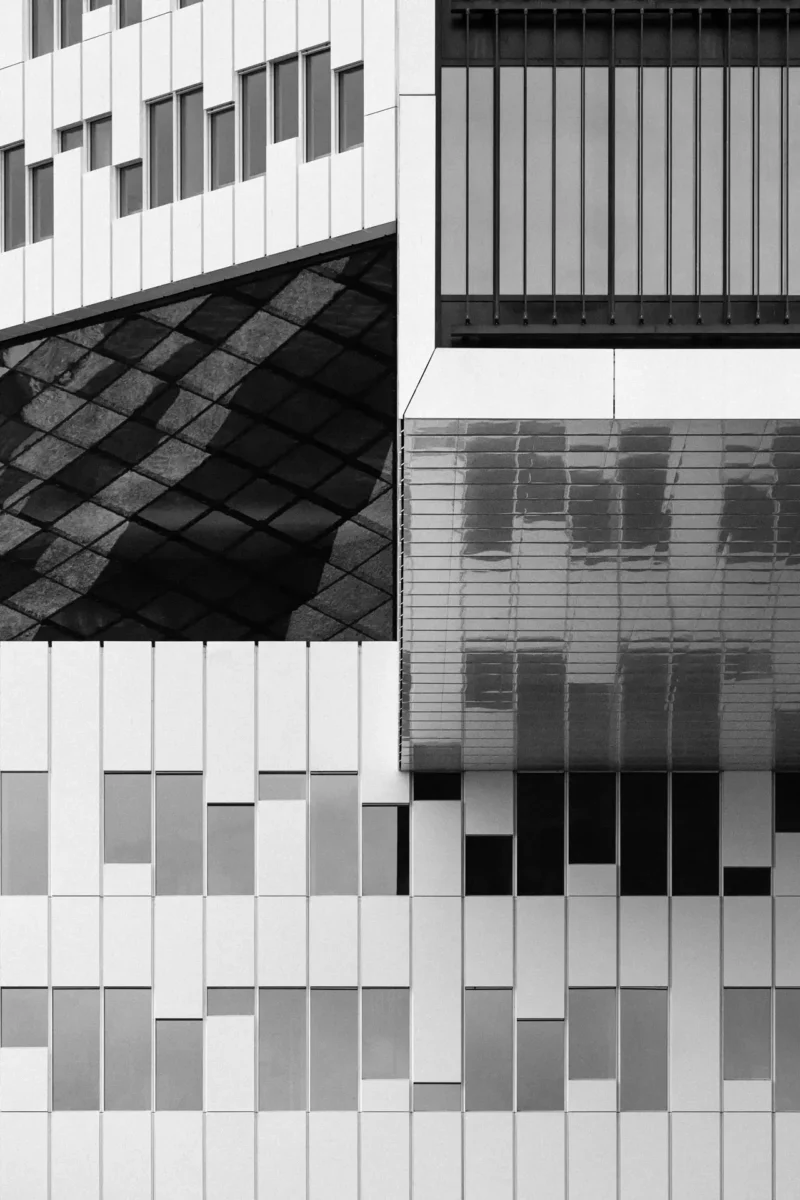 Equinor Fornebu, Statoil Headquarters, Oslo, Black & White Minimal Architecture Photography, 2022